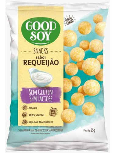 Snacks De Soja Goodsoy Sabor Requeijao 25g Caixa 20 Un