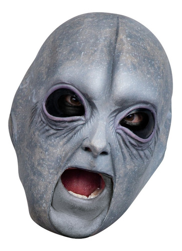 Imagen 1 de 4 de Máscara De Látex Alíen Extraterrestre Area 51 Sin Barbilla