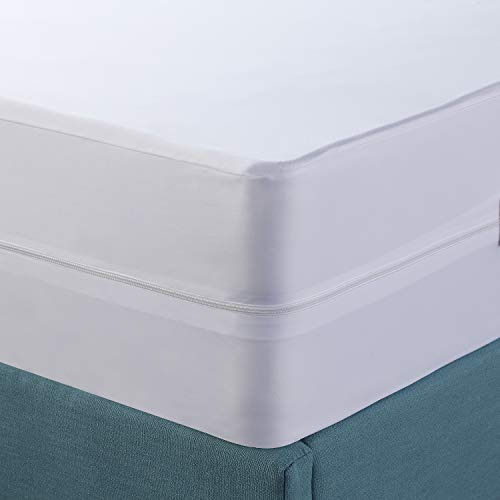 Protector De Colchon Blanco Queen Size Microfibra Ligera