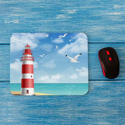 Beabes Lighthouse Mouse Pad Sin Deslizamiento Base De Goma N