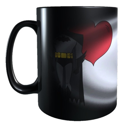 Taza Mágica Regalo Día San Valentin Amor Batman Y Batichica