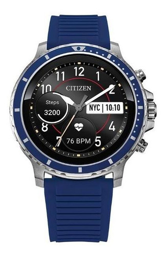 Reloj Citizen Smartwatch Caucho Azul Mx0001-12x Cz