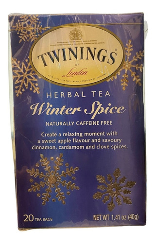 Té Herbal Twinings Winter Spice Caffeine Free 20 Bolsitas