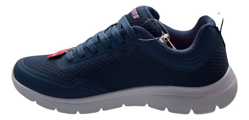 Tenis Skechers Deportivo Memory Foam Comodos Marino 10001mx