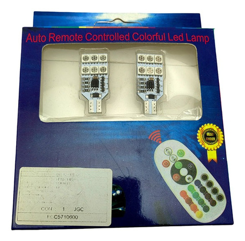 Kit De Focos Led Lamp Colores 12 Rgb T10