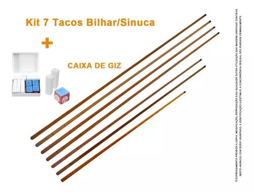 Taco de Sinuca Bilhar Inteiriço em Madeira Ipê com 1,35 m 2 Peças –  Bilharmais®