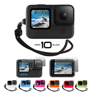 Case Silicona Gopro Hero 10 + Kit Protectores De Pantalla