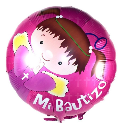 Paquete De 50 Globos De Bautizo De Niña,niño 45cm $mayoreo