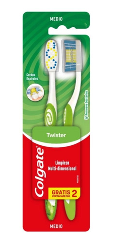 Cepillo de dientes Colgate CEPILLOS DENTALES Twister medio