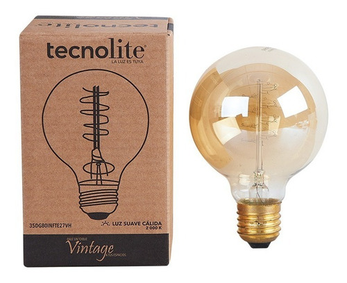 Foco Vintage Espiral Atenuable 35w Luz Suave Cálida Base E27