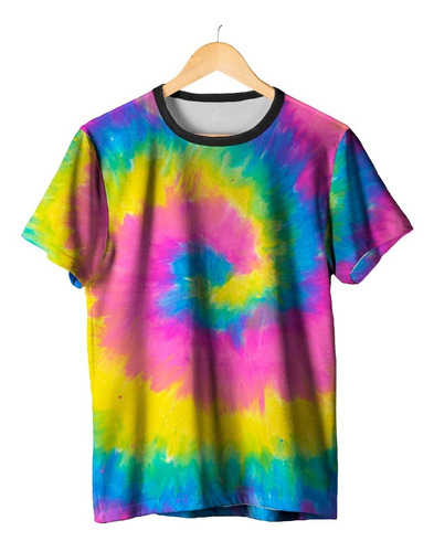 Camiseta Tie Dye Psicodélico Hype Hippie Vibes Colors Summer