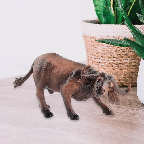 Qianyuu Modelos De Búfalos Animais Estatuetas Escultura