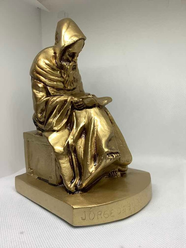 Imagen 2 de 6 de Escultura De Monje Lector- Decoración Biblioteca - Soporte -