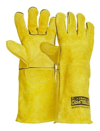 Guante Proteccion Soldador Amarillo 16 Pulgadas Steelpro