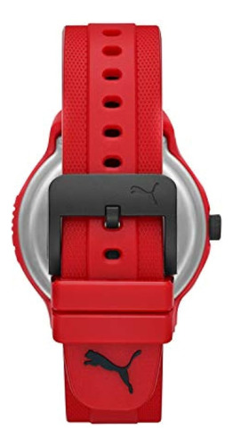 Reloj De Poliuretano Puma Para Hombre Reset V2, Color: Rojo 