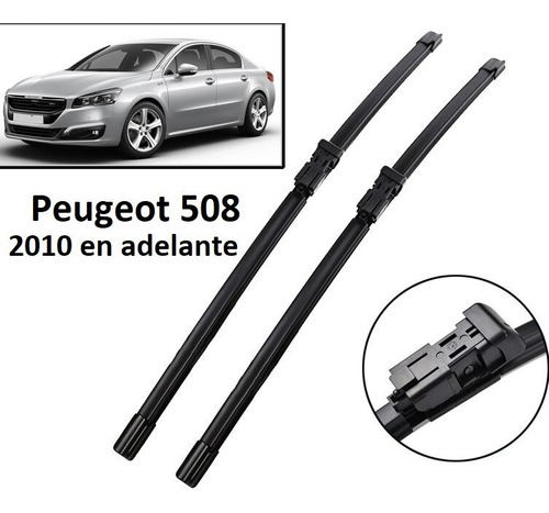 Peugeot 508  2010 En Adelante. Plumillas Delanteras 