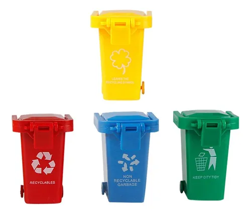 Ganazono 4 Botes De Basura De Juguete, Mini Botes De Basura