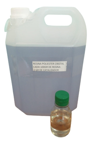 Resina Poliester Cristal X 5 Kilos + Catalizador.