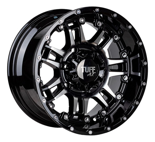 Llantas 15x8 6x139.7 Et0 Tuff Black Machine Face 7054 (set 4