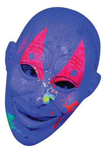 Máscara Payaso Gang Jet Neon Clown Halloween Disfraz Terror Color Blanco
