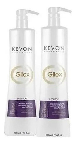 Kit Gliox Redução De Volume Profissional Shampoo Redutor 1l