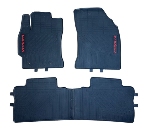 Kit Pisos Gomas Alfombra Calce Perfecto Toyota Corolla 16/18