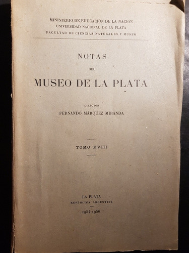 Notas Del Museo De La Plata Fernando Marquez Miranda 51n 112