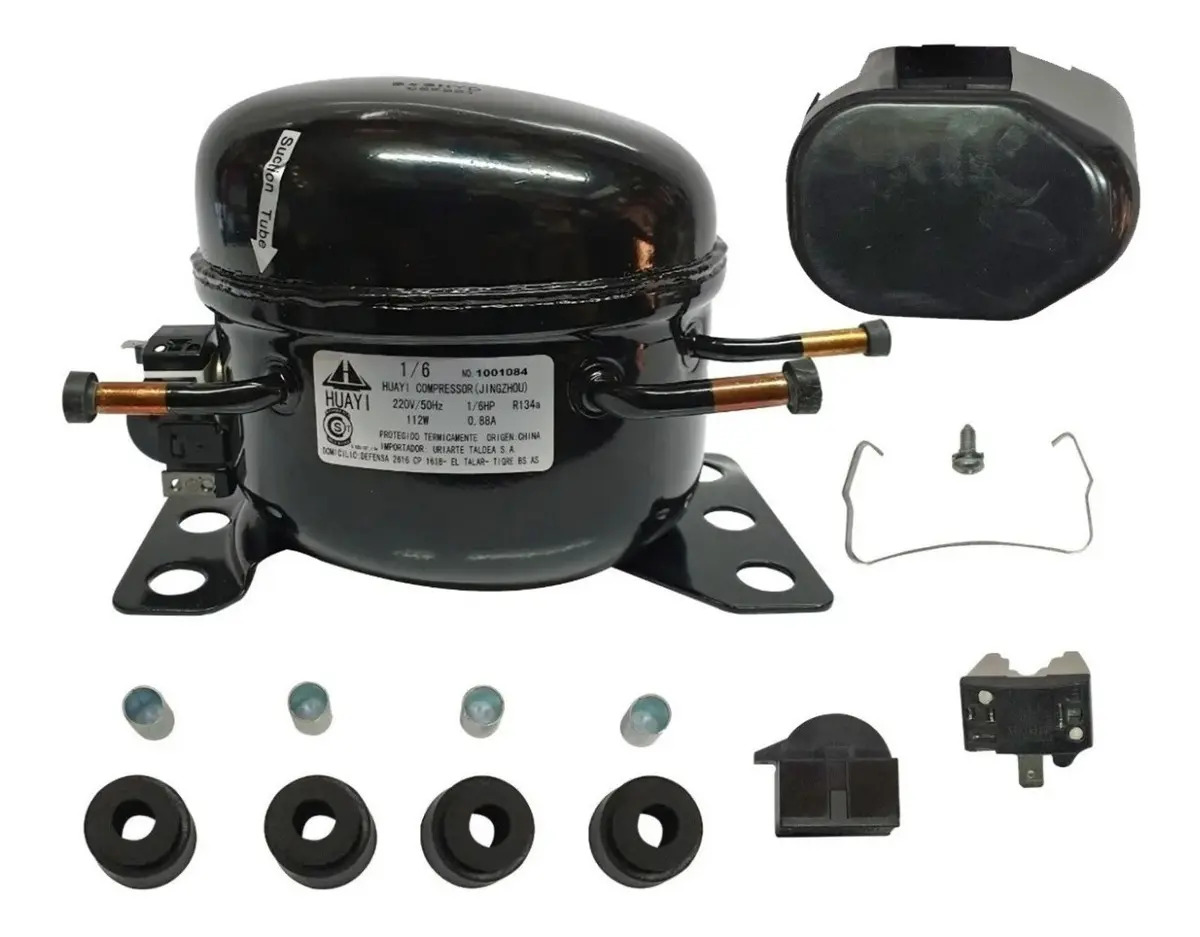 Motor Compresor Huayi 1/6 Hp Para Heladera Blend R134 / R12