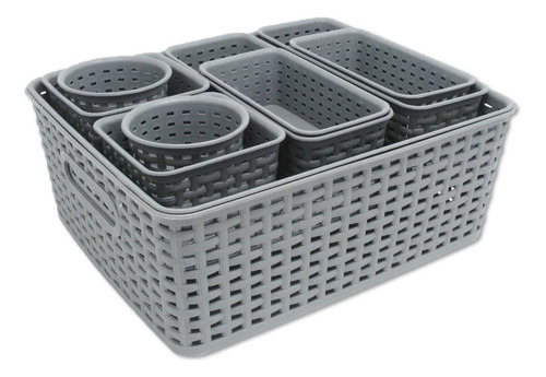 Canastos Organizadores Set De 10 Unids Cocina Baño Multiuso