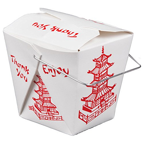 Pack Of 15 Chinese Take Out Boxes Pagoda 32 Oz Quart Si...