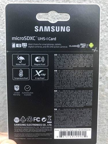 Micro Sd Samsung Evo Select 256gb Class 10 4k U3 + Adaptador