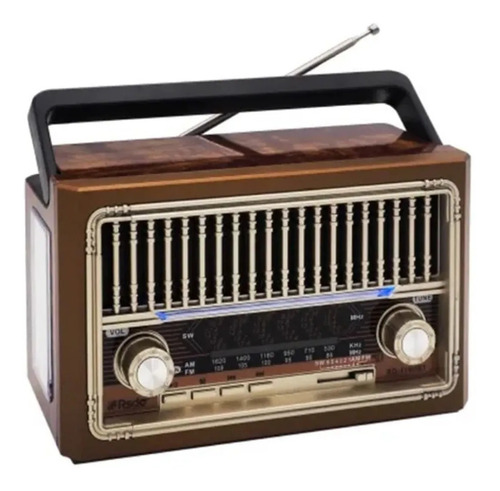 Radio Parlante Recargable Retro Am Fm Con Bluetooth Usb 