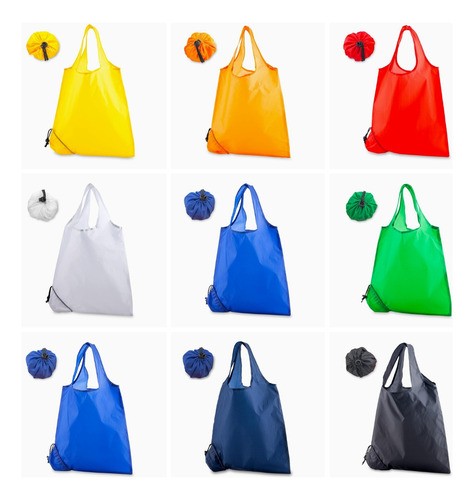 Bolsa Plegable Publicitaria Reutilizable 32x53 X 12 Unid. B9