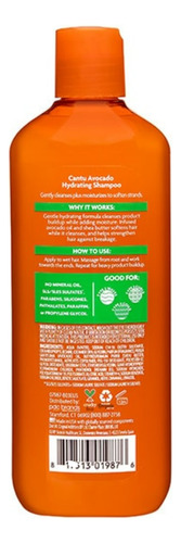 Shampoo Cantu Aguacate Hidratante Y Manteca De Karité 400ml