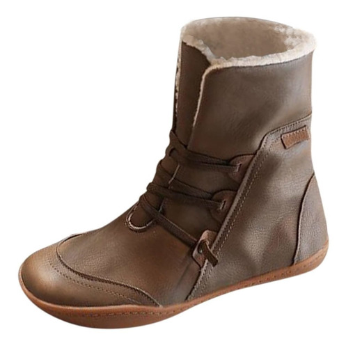 Botine Tobillo Comodo Para Mujer Estilo Casual Tacon Bloque