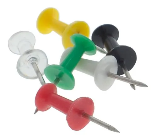 Tachuelas Pinchos Chinches Cabeza De Plastico Papeleria