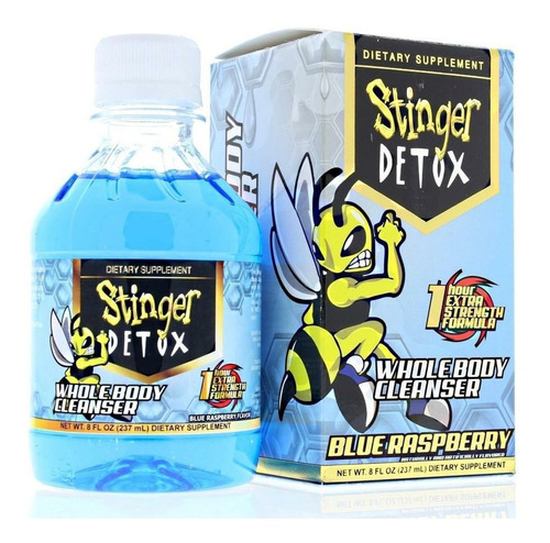 Stinger detox bebida antidoping potente frambuesa azul