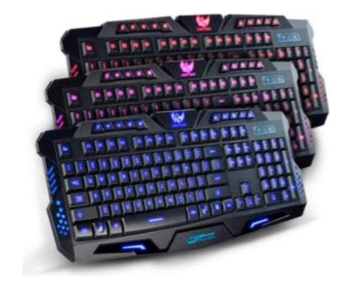 Teclado Y Mouse C/cable  Con Luces Colores