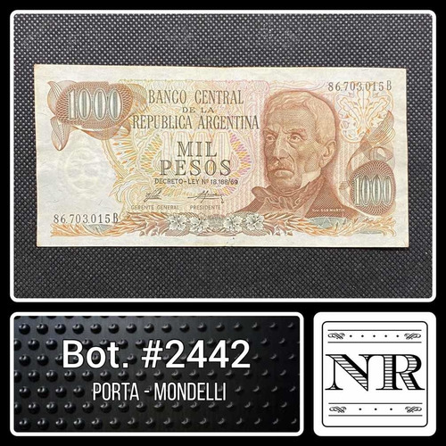 Argentina - 1000  $ Ley - Año 1976 - Bot. #2442 - P | M 