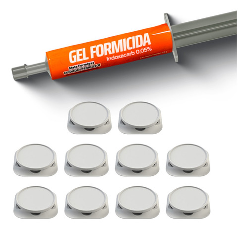 Kit 2 Formigama Gel 10 Porta Isca Formicida Elimina Formiga