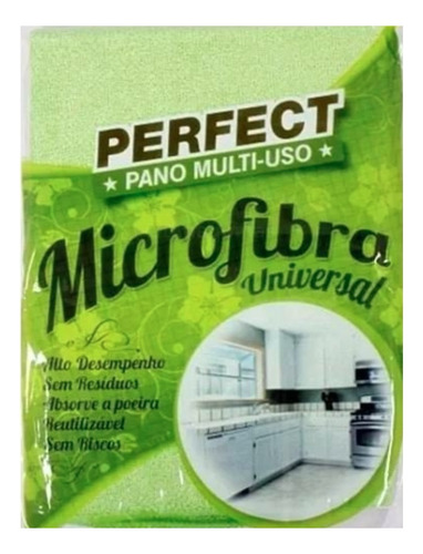 Pano Para Limpeza Perfect Pro Microfibra Universal Multi-uso Verde