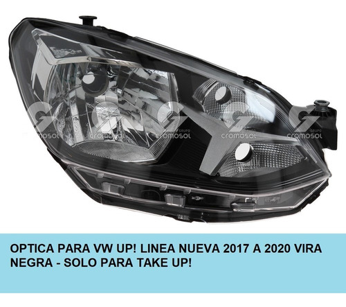 Optica Vw Up! L/ Nueva 2017 2018 2019 20 2021 Vira Negra Der