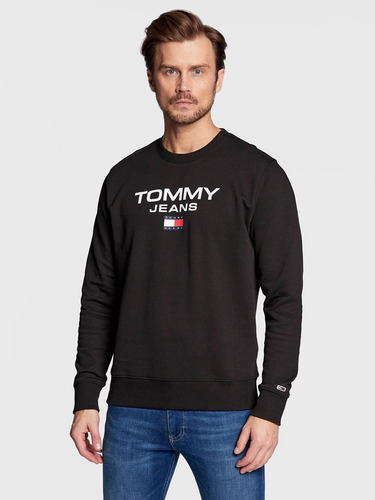 Polerón Con Logo Regular Hombre Tommy Jeans Negro