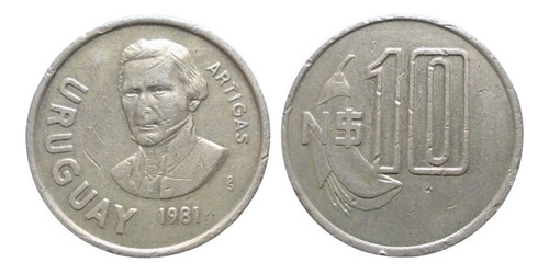 Uruguay 10 Nuevos Pesos 1981 Artigas Rt2#5