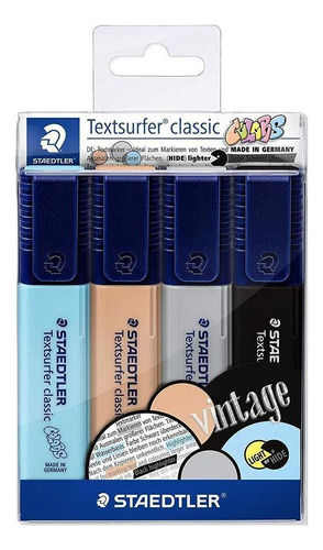 Marca Texto Staedtler Textsurfer Classic Vintage 4 Cores