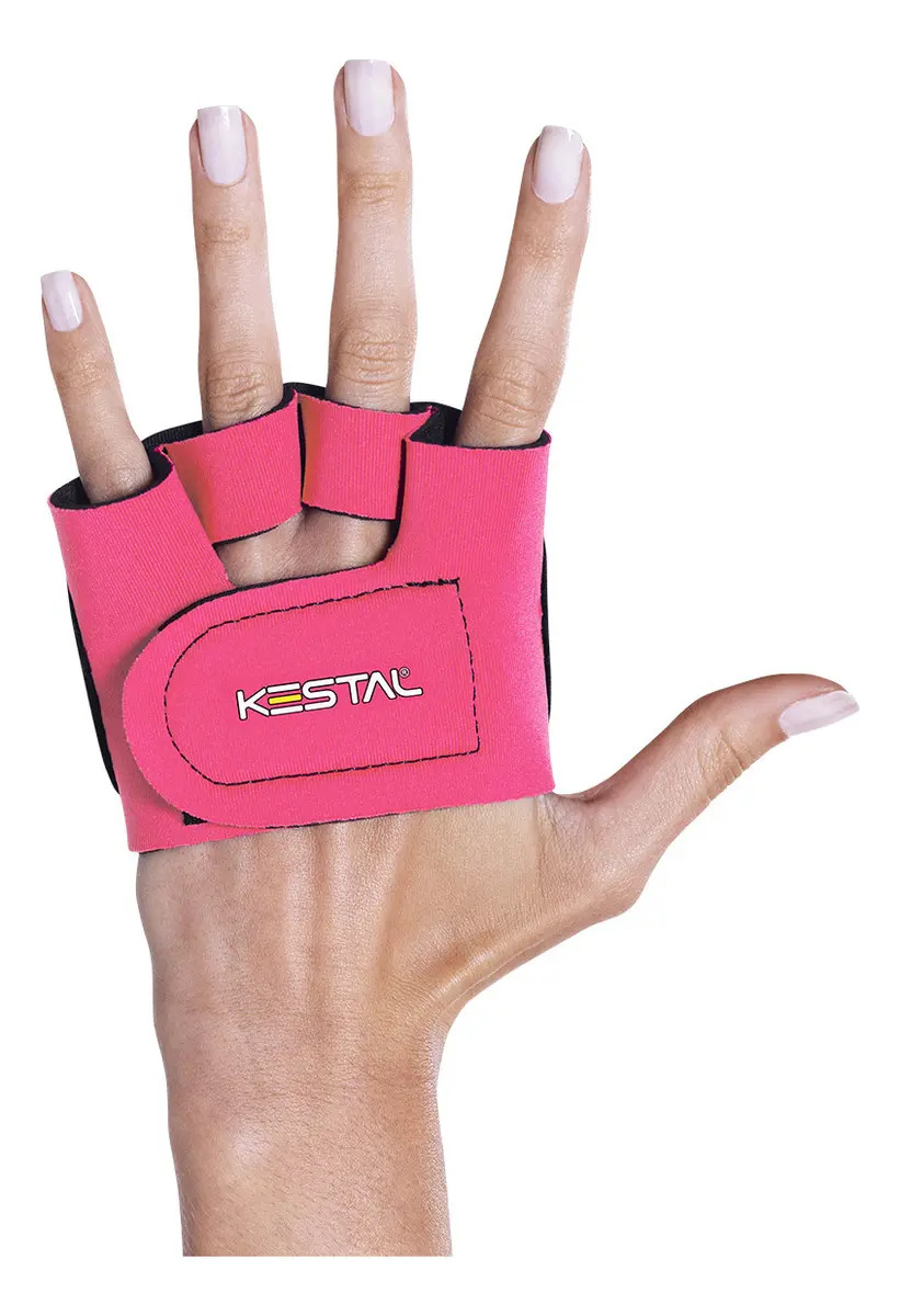 Luva Mini Palma Neoprene Kestal Ksn018 Pink Preto Ortopédica Tamanho P