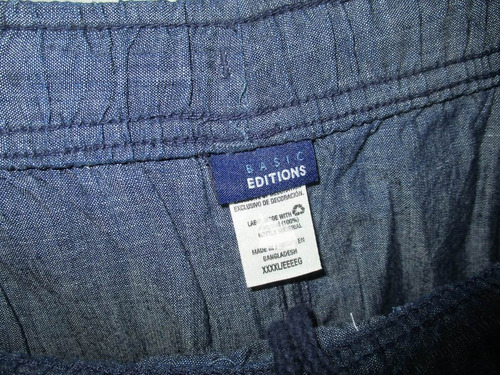 Short Bermuda Azul Nevado Casual Hombre Talla 4x Basic Editi