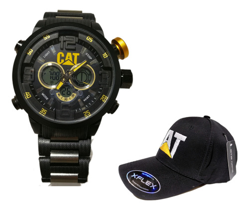 Combo Reloj De Pulsera Análogo/digital Cat + Gorra