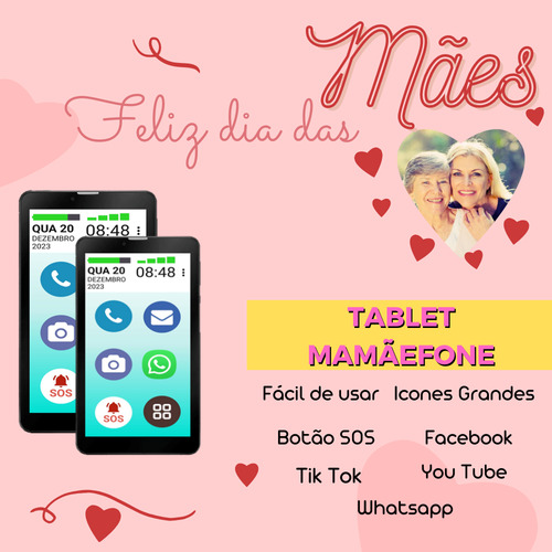 Tablet Mamãefone 32gb 4g Tela Grande 10.1 Faz Ligação