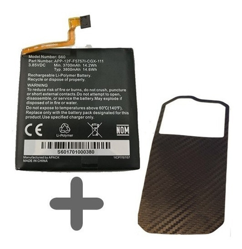 Bateria Caterpillar S60 Para Cat S60 3800mah Original + Skin